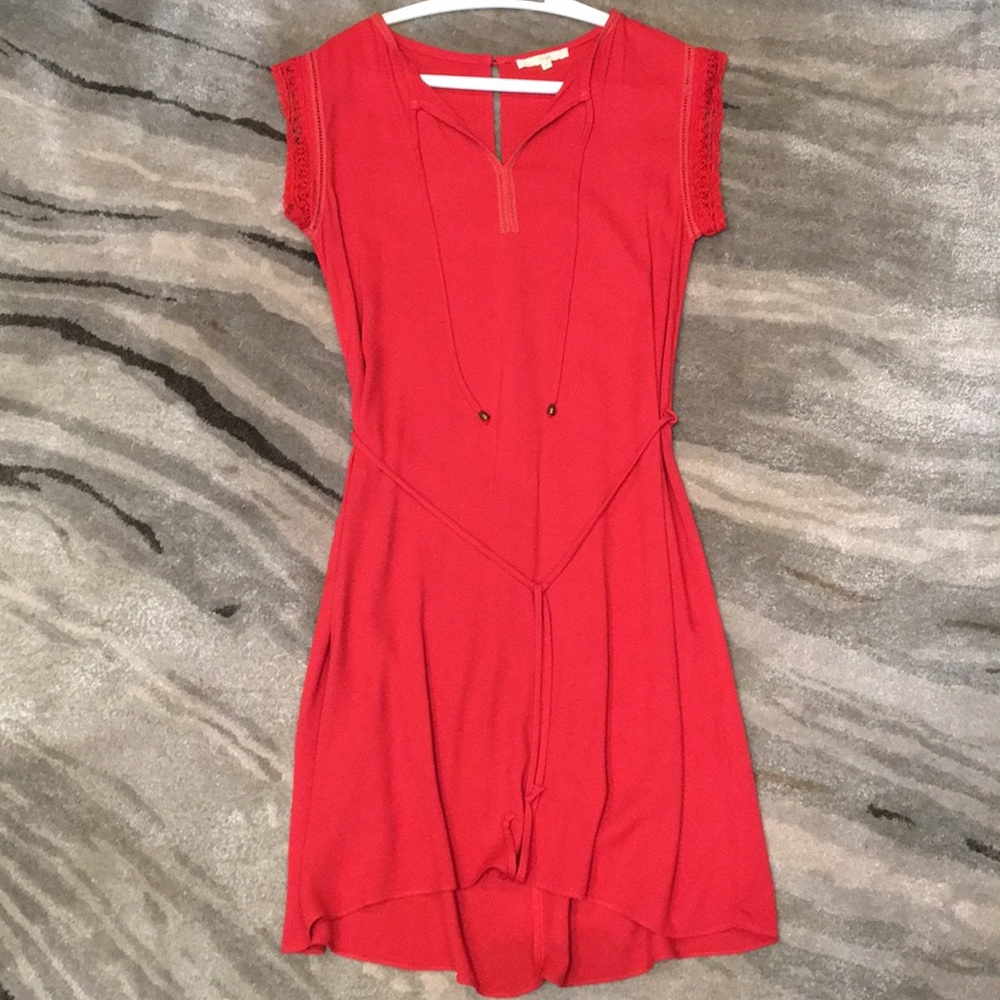 Made in France An’ge T1 (size 2/4) red poly dress.